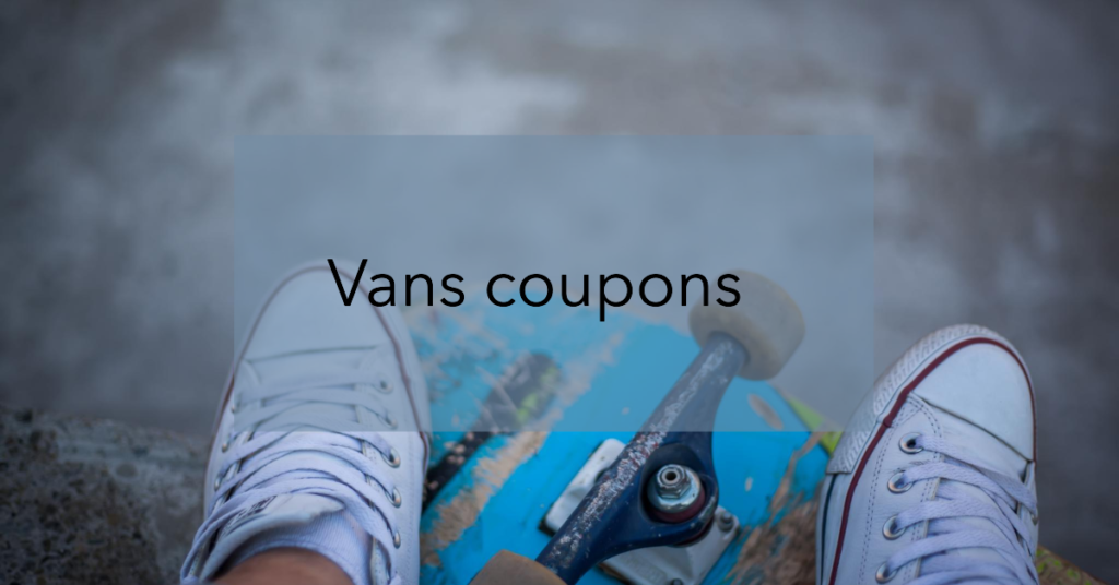 Vans coupons